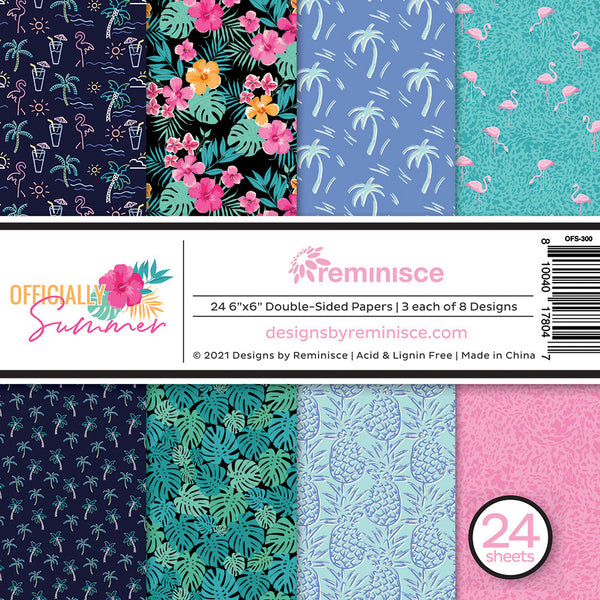 Reminisce, 6"x6" Paper Pad, Officially Summer Collection