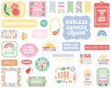 Echo Park Cardstock Ephemera 33/Pkg, Our Groovy Summer (OGS496024)