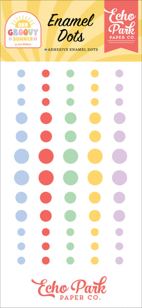 Echo Park, Adhesive Enamel Dots 60/Pkg, Our Groovy Summer (OGS496028)