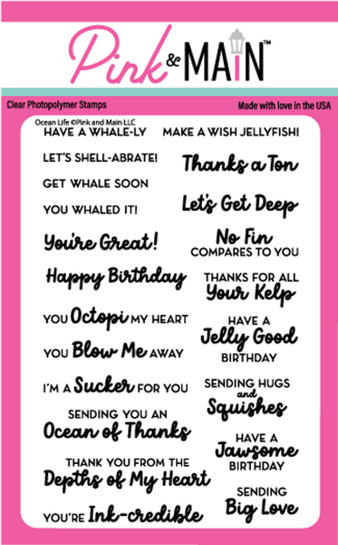 Pink & Main, Clear Stamps Set, Ocean Life (PM0714)