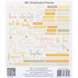 49 And Market Chipboard Set, One Perfect Day, Words (OFD-30952)