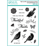 Gina K. Designs, 6" x 8" Clear Stamps & Dies Combo, Ornate Birds