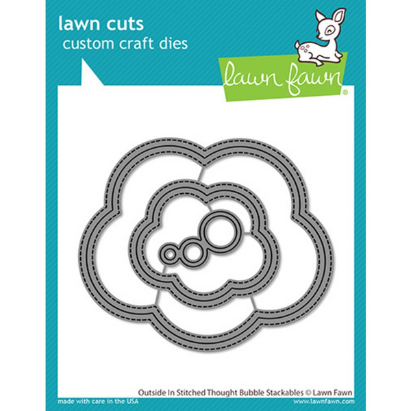 Lawn Fawn, Lawn Cuts Custom Craft Die, Outside In Stitched Thought Bubble Stackables (LF2574)