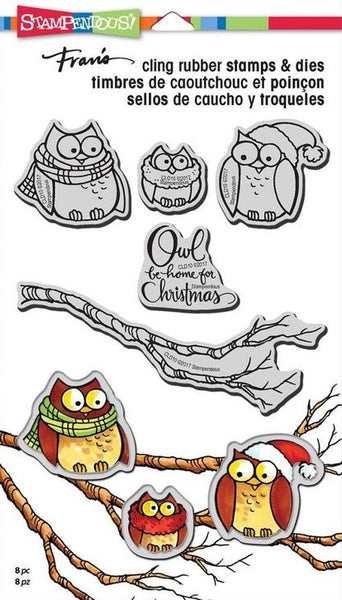 Stampendous, Cling Stamps & Dies Combo, Owl Be Home