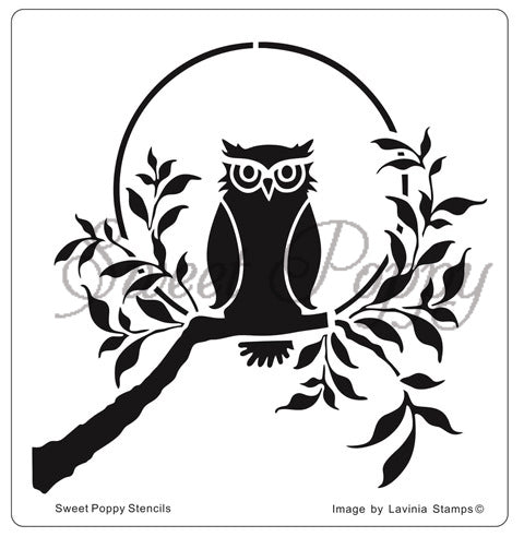 Sweet Poppy Stencil, Owl (SP2-144)