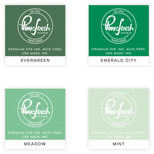 Pinkfresh Studio Premium Dye Cube Ink Pads 4 Colors, Garden Stroll
