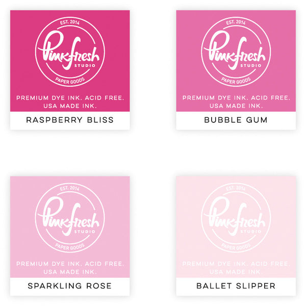 Pinkfresh Studio Premium Dye Cube Ink Pads 4 Colors, Fairy Dust