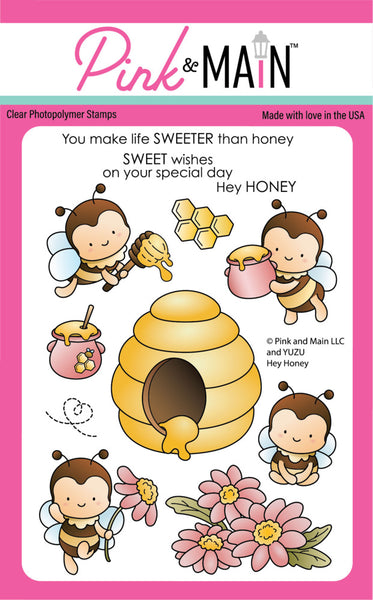Pink & Main, Clear Stamps Set, Hey Honey (PM0804)