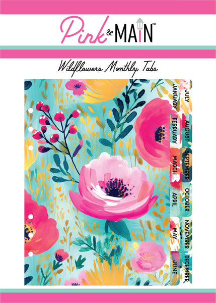 Pink & Main, Monthly Tabs, Wildflowers (PMP152)