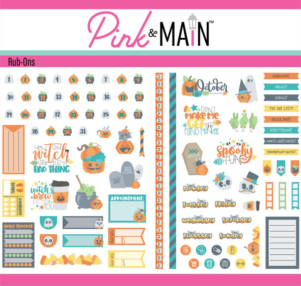 Pink & Main, Rub-ons, October (PRM002)