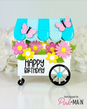 Pink & Main, Dies Set, Flower Cart Pop Up Card (PNM719)