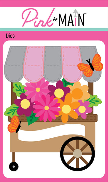 Pink & Main, Dies Set, Flower Cart Pop Up Card (PNM719)
