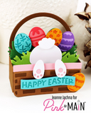 Pink & Main, Dies Set, Easter Basket Pop Up Card (PNM831)