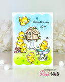 Pink & Main, Clear Stamps & Dies Set, Chirp Chirp Hooray (PM0854 & PNM838)