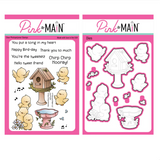 Pink & Main, Clear Stamps & Dies Set, Chirp Chirp Hooray (PM0854 & PNM838)