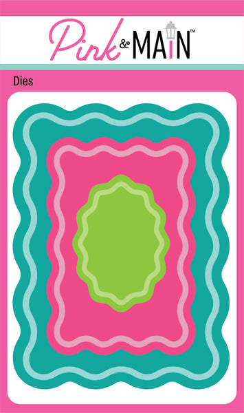 Pink & Main, Dies Set, Wavy Frames (PNM839)