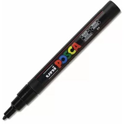 POSCA 3M Fine Bullet Tip Paint Marker Pen, Black (PC-3M)