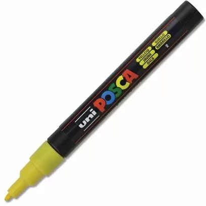 POSCA 3M Fine Bullet Tip Paint Marker Pen, Yellow (PC-3M)