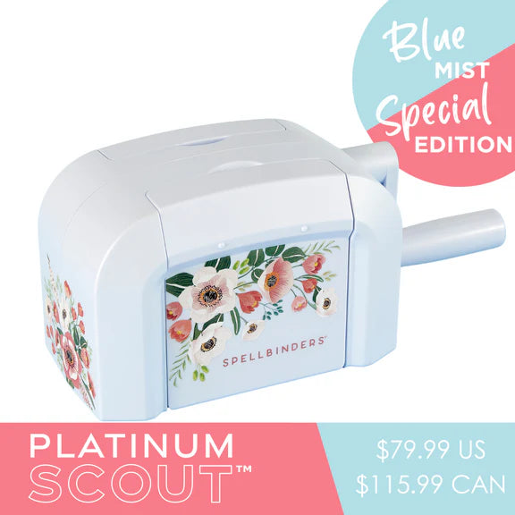 Spellbinders, Retailer Exclusive Platinum Scout Die Cutting and Embossing Machine, 3.5" Platform, Blue Mist