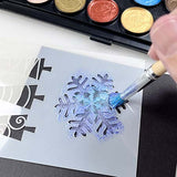 Yasutomo, Shimmer & Shine Pearlescent Paint & Stencil Kit, Winter Edition