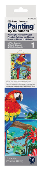 Royal & Langnickel, Paint by Numbers Canvas Roll, Red Scarlet Macaw (Beginner Level)