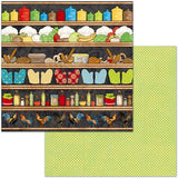 Bo Bunny, Family Recipes, Double-Sided Cardstock 12"x12", Pantry
