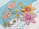 Heartfelt Creations, Patchwork Daisy Collection, Cling Stamps & Dies Set Combo, Patchwork Daisy Border
