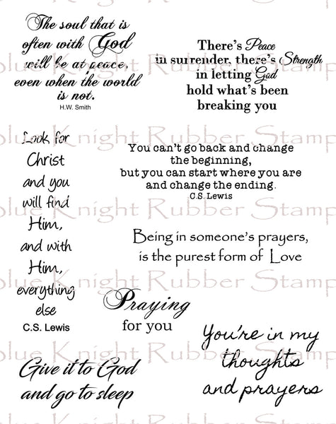 Blue Knight Rubber Stamps, Peace, Clear Stamps