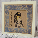 Sweet Poppy Stencil: Clear Stamp, Penquins
