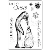 Sweet Poppy Stencil: Clear Stamp, Penquins