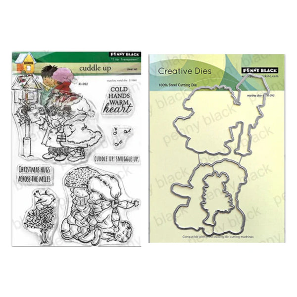 Penny Black, Clear Stamps & Dies Set, Cuddle Up (31-092 & 51-848)