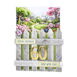 Katy Sue, Pretty Petals Picket Fence, Card Making Kit (300gsm)