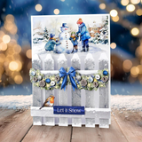 Katy Sue, Christmas Garden Picket Fence, Card Making Kit