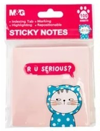 So Many Cats Sticky Notes, 3" x 3", Pink