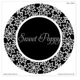 Sweet Poppy Stencil, Stainless Steel Stencil, Poinsettia Aperture Circle