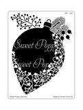 Sweet Poppy Stencil, Stainless Steel Stencil, Poinsettia Bauble
