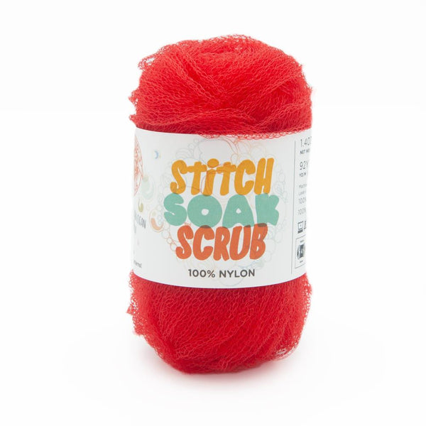 Lion Brand Stitch Soak Scrub Yarn, Poppy Red