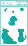 Gina K. Designs, 6" x 8" Clear Stamps & Dies Combo by Debrah Warner, Precious Pups