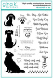 Gina K. Designs, 6" x 8" Clear Stamps & Dies Combo by Debrah Warner, Precious Pups