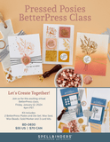 Spellbinders, Pressed Posies Betterpress Class, January 12, 2024 (Friday), 5:00-7:00 pm (MST)