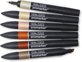 Winsor & Newton, Promarker Set, Earth Tones (6pc)