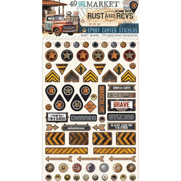 49 And Market, Epoxy Stickers, Rust And Revs Wishing Bubble