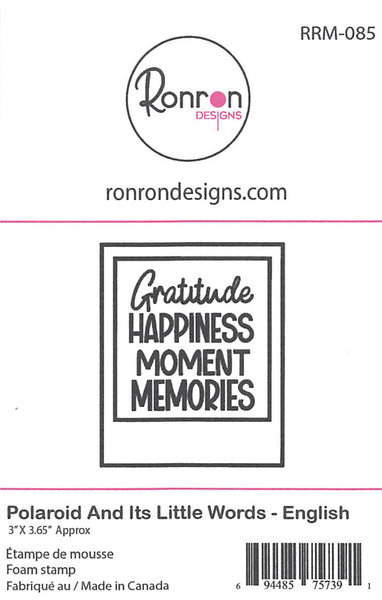 Ronron Designs, Foam Stamps, Polaroid And Its Little Words - Scrapbooking Fairies
