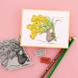Spellbinders, House Mouse Cling Rubber Stamp, Bouquet for You