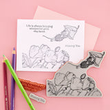 Spellbinders, House Mouse Cling Rubber Stamp, Popping By