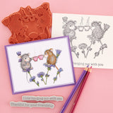 Spellbinders, House Mouse Cling Rubber Stamp, Tea for Two
