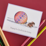 Spellbinders, House Mouse Cling Rubber Stamp, Bringing Christmas to You (RSC-016)
