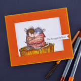 Spellbinders, House Mouse Cling Rubber Stamp,  Snuggle Up (RSC-019)