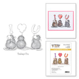 Spellbinders, House Mouse Cling Rubber Stamp, We Heart You (RSC-021)