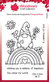 Creative Expressions, Woodware Clear Stamp 4"x6", Rainbow Gnome
